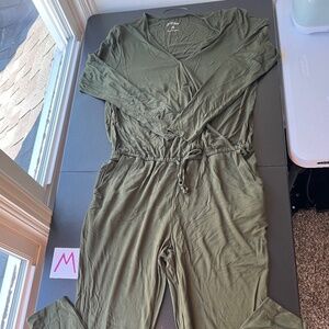 Grace & Lace Olive Long Sleeve Jumpsuit